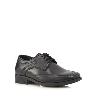 Debenhams Boy's black leather lace up shoes